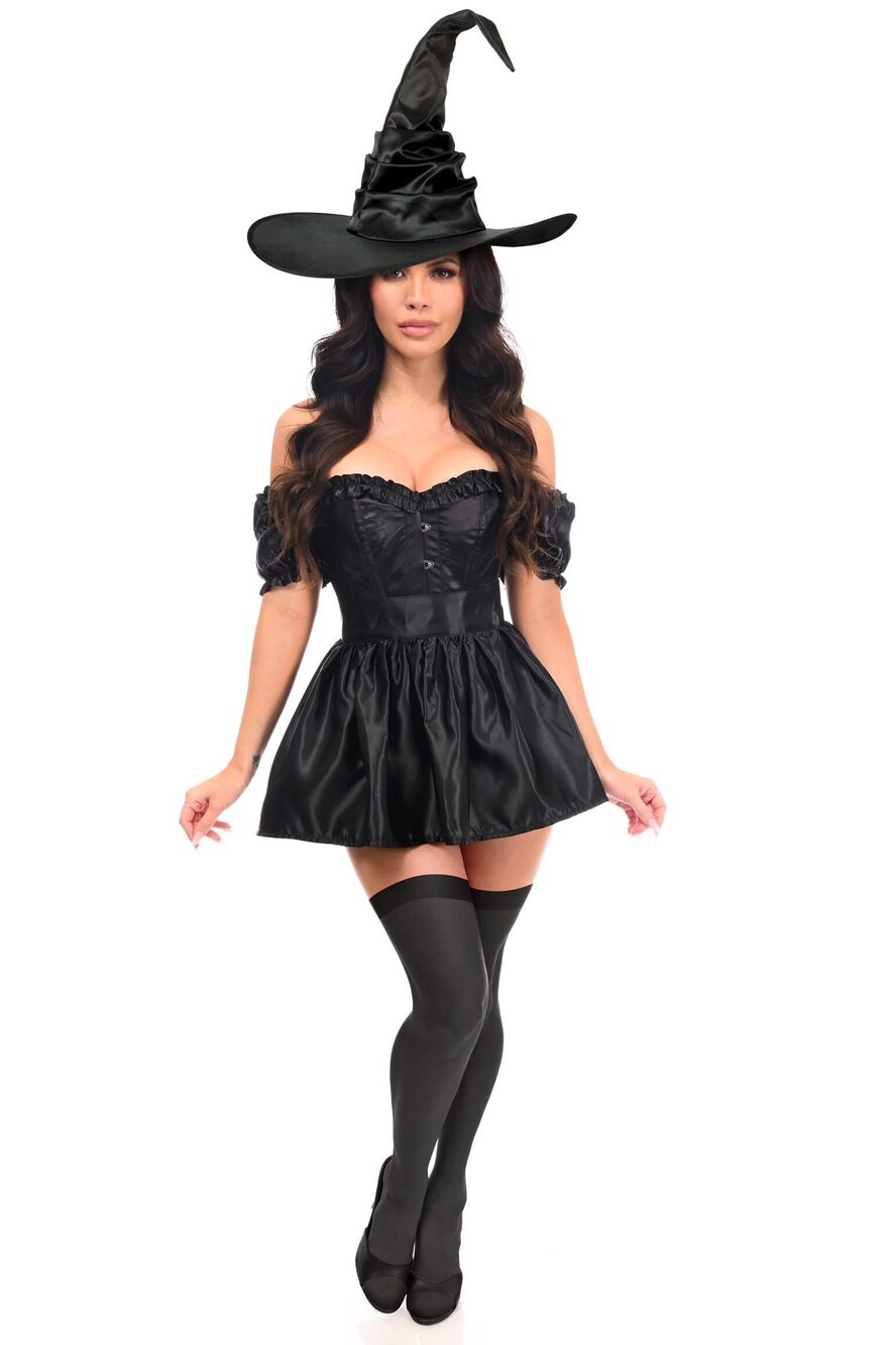4822 Top Drawer 3 PC Black Witch Corset Costume Small